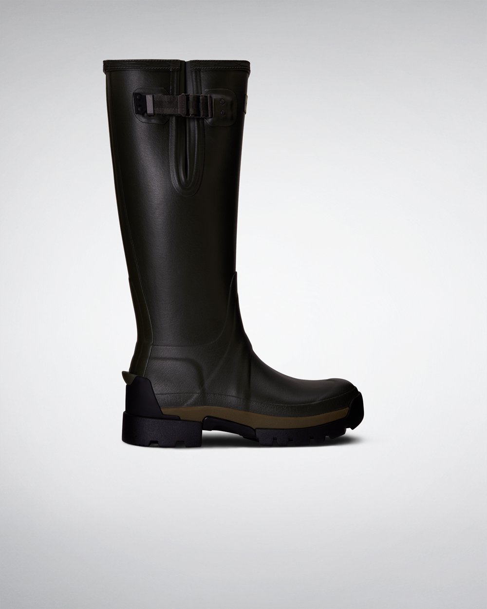 Botas De Altas Balmoral Side Adjustable 3Mm Neoprene Hunter Mujer - Verde Oscuro Oliva - 301496GDY